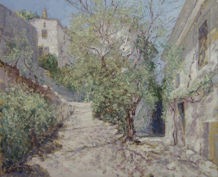 Crestet Village in the Provence, oil on canvas, 50 x 60 cm