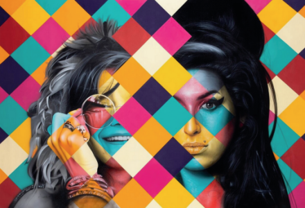 Clube 27 - Janis Joplin & Amy Whinehouse (2020), mixed media on canvas, 180 x 265 cm (estimate on request)