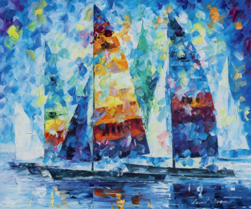 Sailing Fast, Oil on canvas, 50 x 60 cm - $10,000
